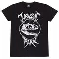 Black - Front - Jurassic World Unisex Adult Horror Text T-Shirt