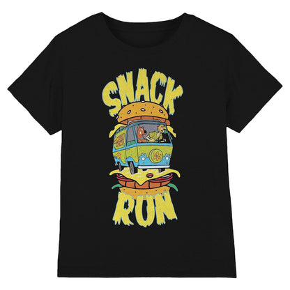 Black - Front - Scooby Doo Unisex Adult Snack Run T-Shirt