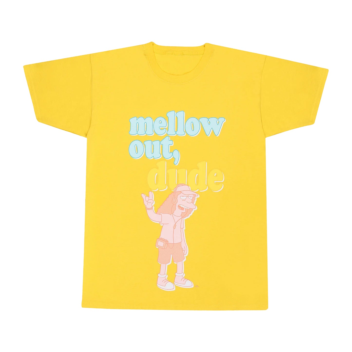 Yellow - Front - The Simpsons Unisex Adult Mellow Out Dude T-Shirt