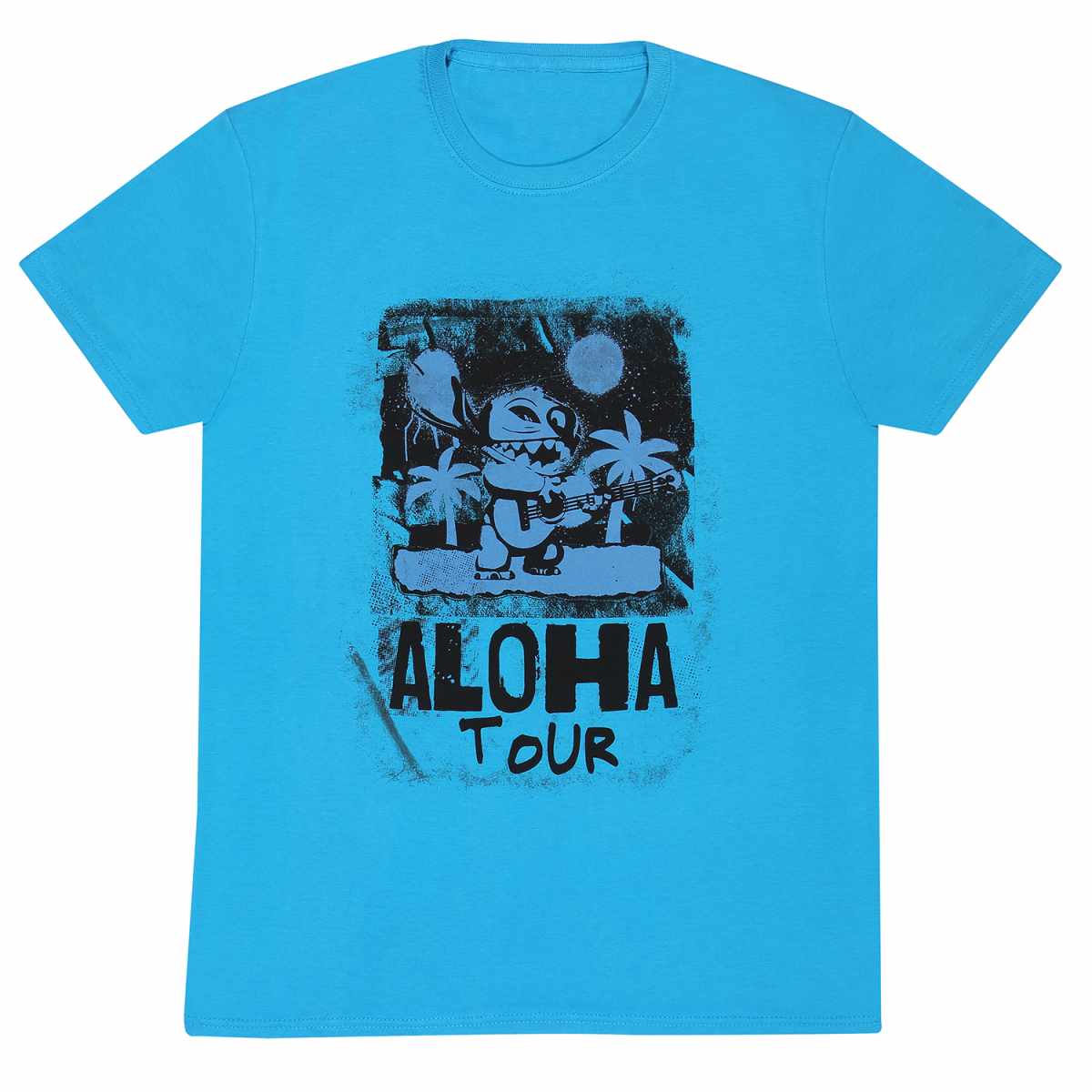 Blue - Front - Lilo & Stitch Unisex Adult Aloha Tour T-Shirt