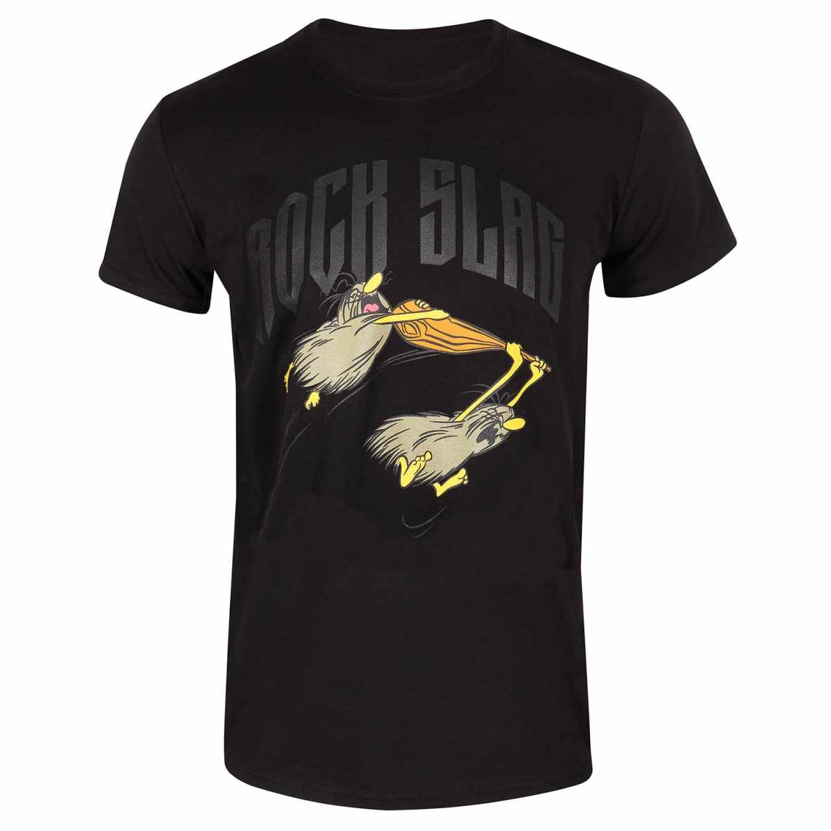 Black - Front - Wacky Races Unisex Adult Rock Slag T-Shirt