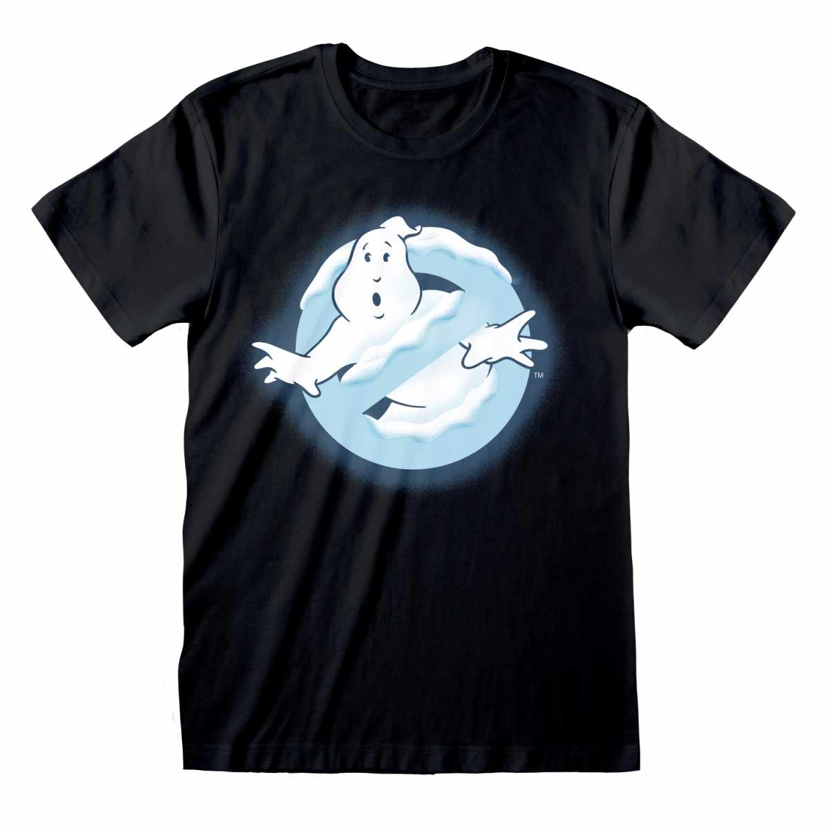 Black - Front - Ghostbusters Unisex Adult Frozen Logo T-Shirt