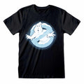 Black - Front - Ghostbusters Unisex Adult Frozen Logo T-Shirt