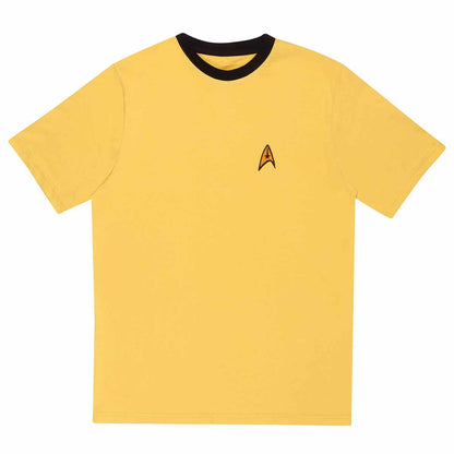 Yellow - Front - Star Trek Unisex Adult Command Uniform T-Shirt