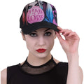 Black-Pink - Side - Harley Quinn Unisex Adult Mad Love Baseball Cap