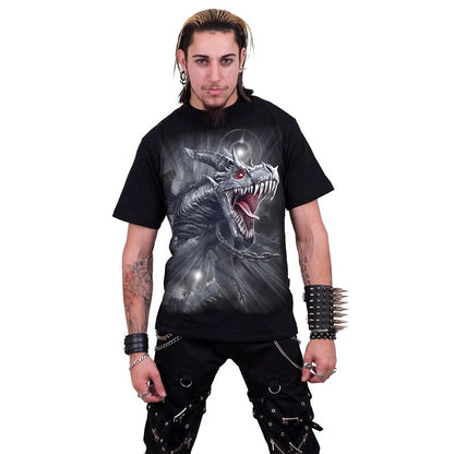 Black - Side - Spiral Direct Unisex Adult Dragon´s Cry Short-Sleeved T-Shirt