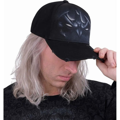 Black - Side - Batman Unisex Adult Eyes Logo Baseball Cap