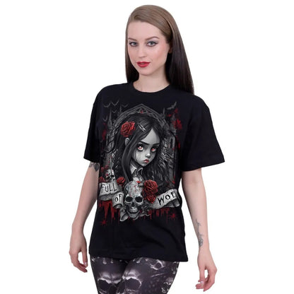 Black - Back - Spiral Direct Unisex Adult Full Of Woe Short-Sleeved T-Shirt