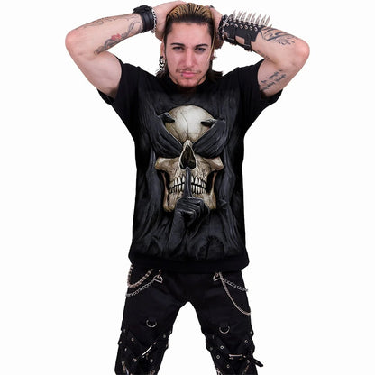 Black - Side - Spiral Direct Unisex Adult See No Evil Short-Sleeved T-Shirt