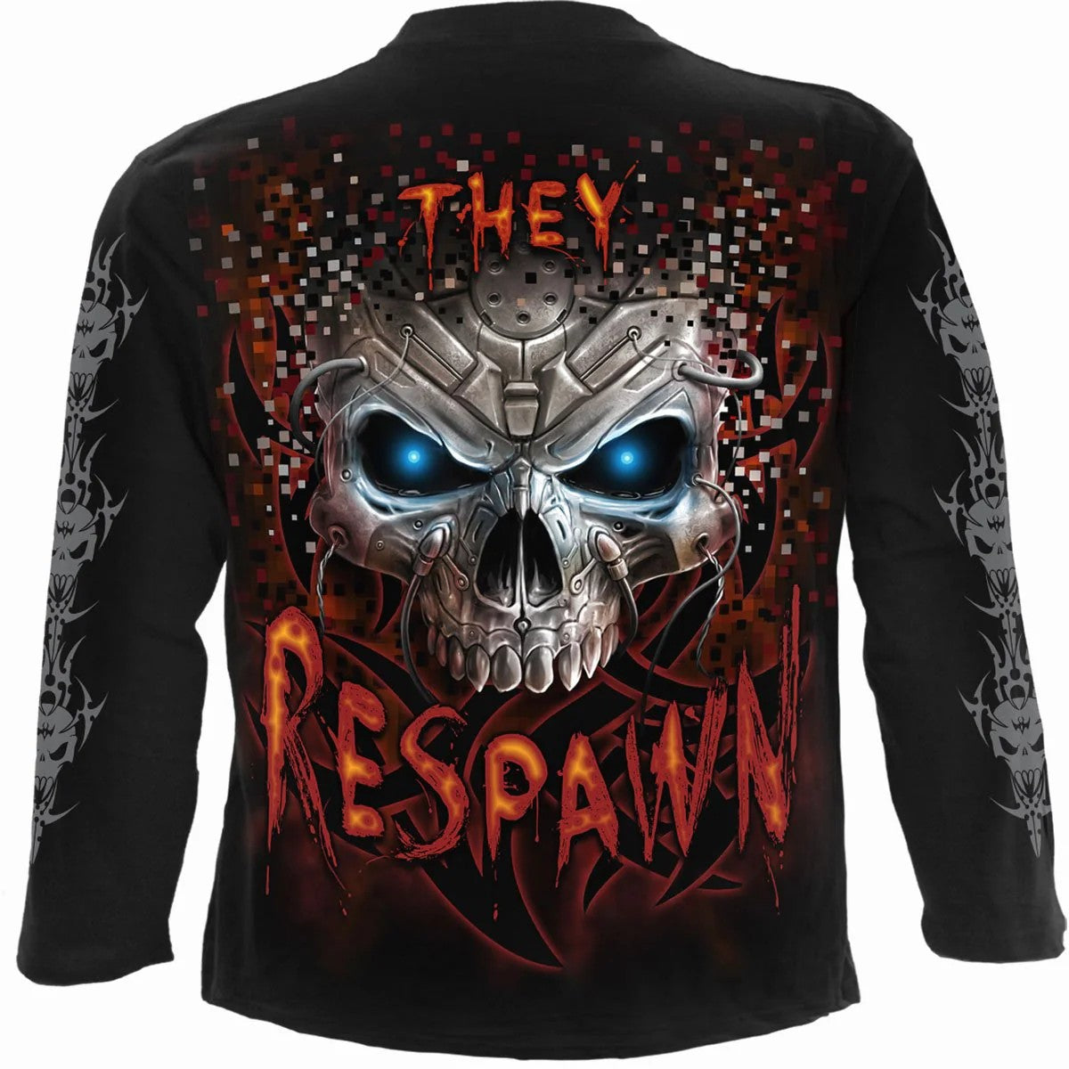 Black - Back - Spiral Direct Unisex Adult Respawn Long-Sleeved T-Shirt