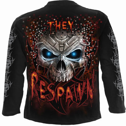 Black - Back - Spiral Direct Unisex Adult Respawn Long-Sleeved T-Shirt