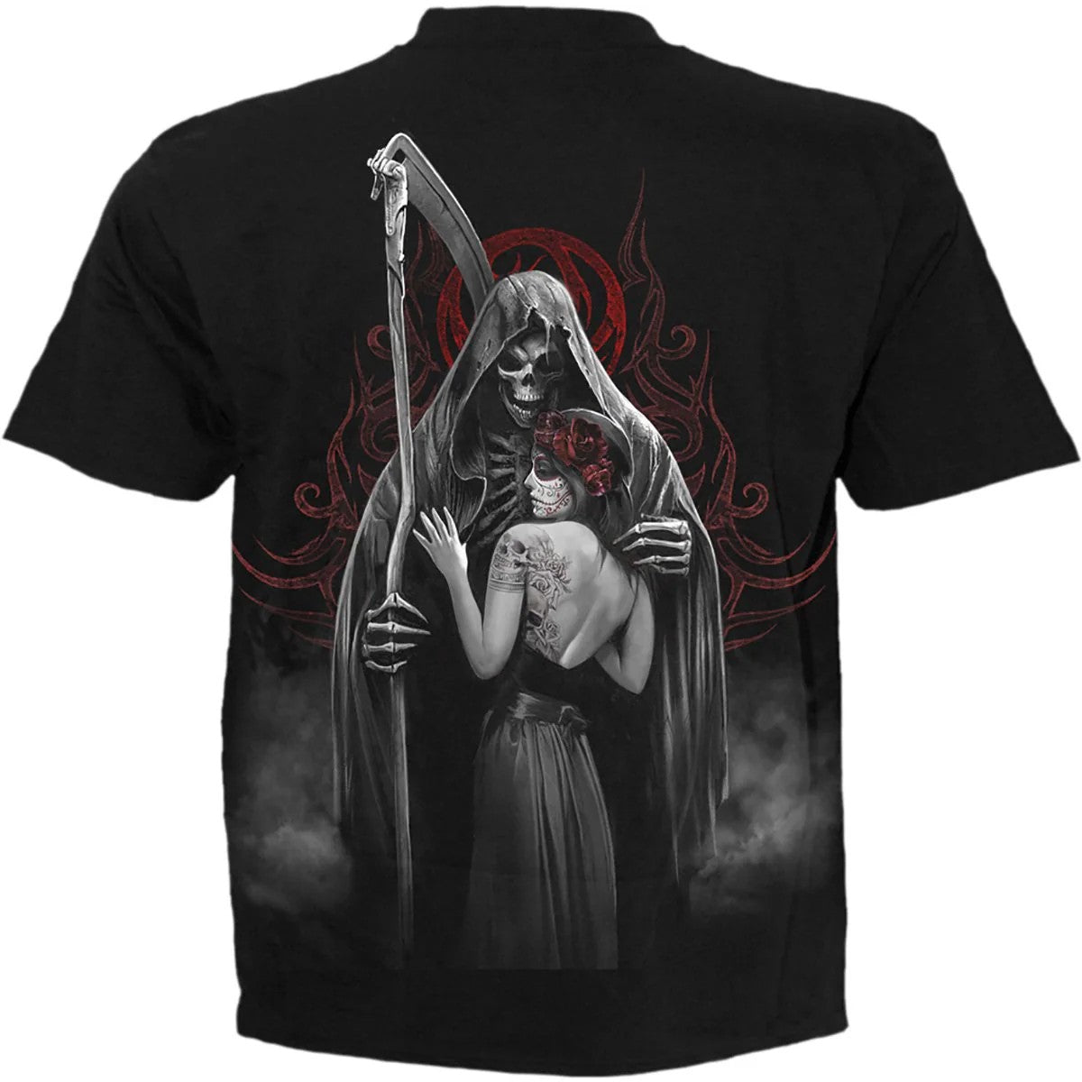 Black - Back - Spiral Direct Unisex Adult Dead Kiss T-Shirt