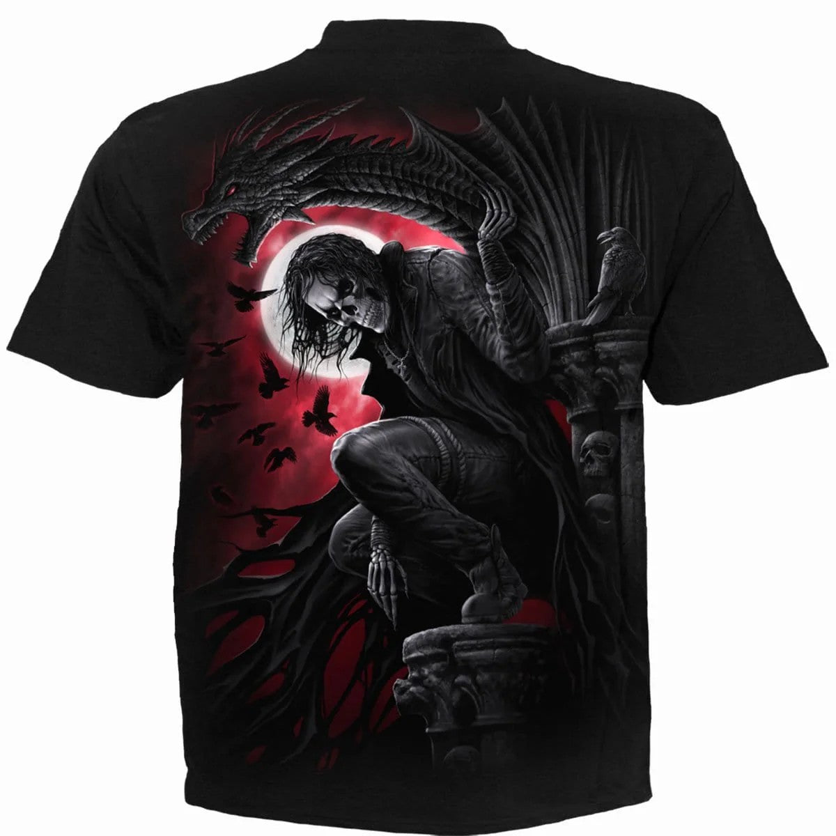 Black - Back - Spiral Direct Unisex Adult Night Stalker T-Shirt