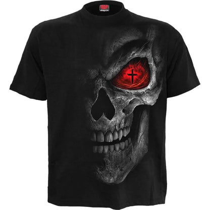 Black - Front - Spiral Direct Unisex Adult Death Stare T-Shirt