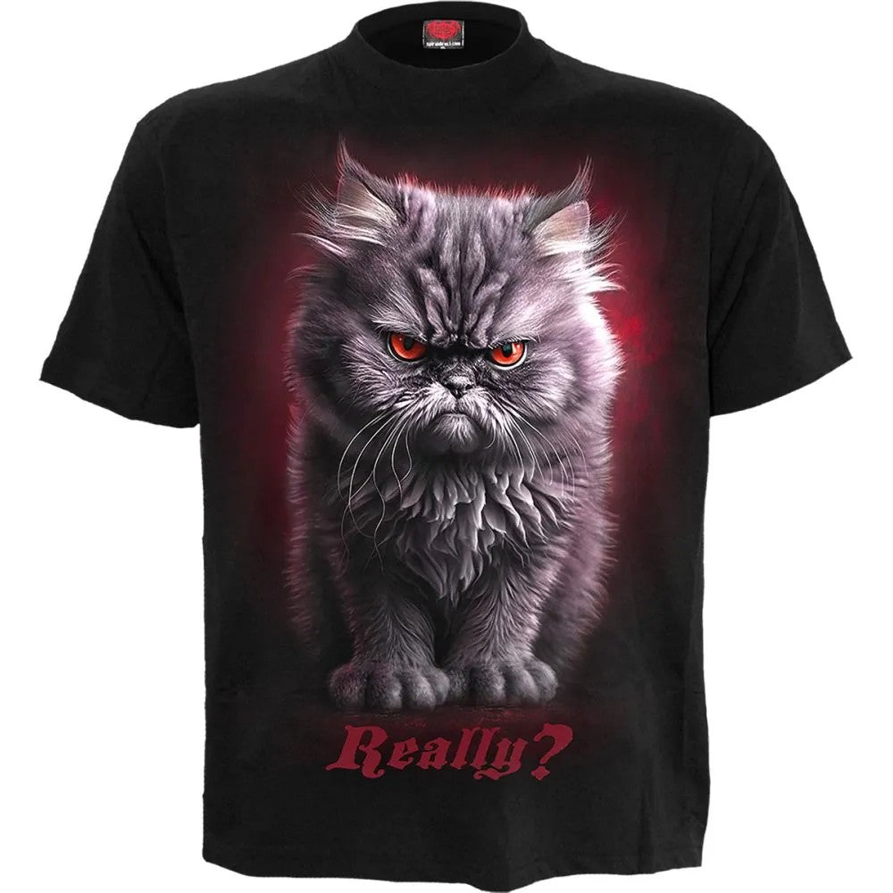 Black - Front - Spiral Direct Unisex Adult Anger Management T-Shirt