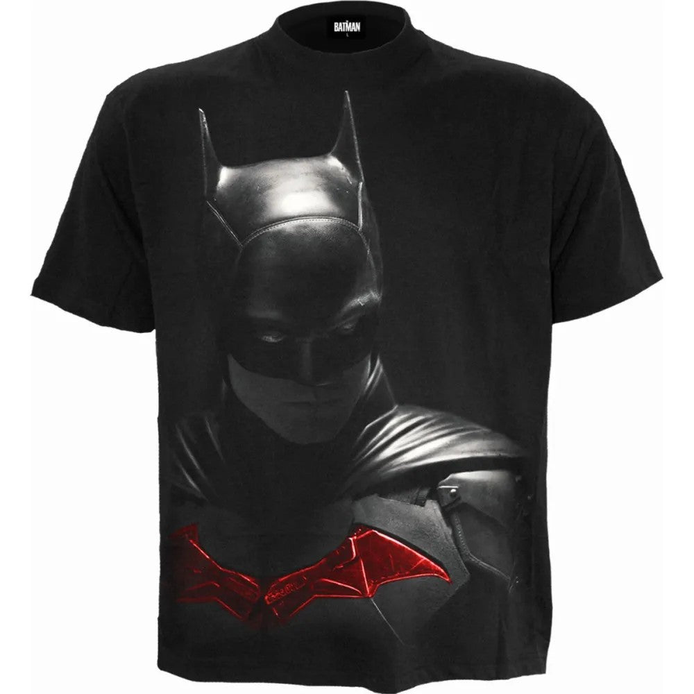 Black - Front - Spiral Direct Unisex Adult Batman Shadow T-Shirt