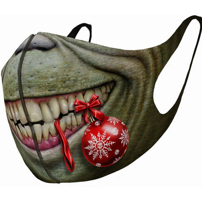Green - Front - Spiral Direct Grouch Face Mask
