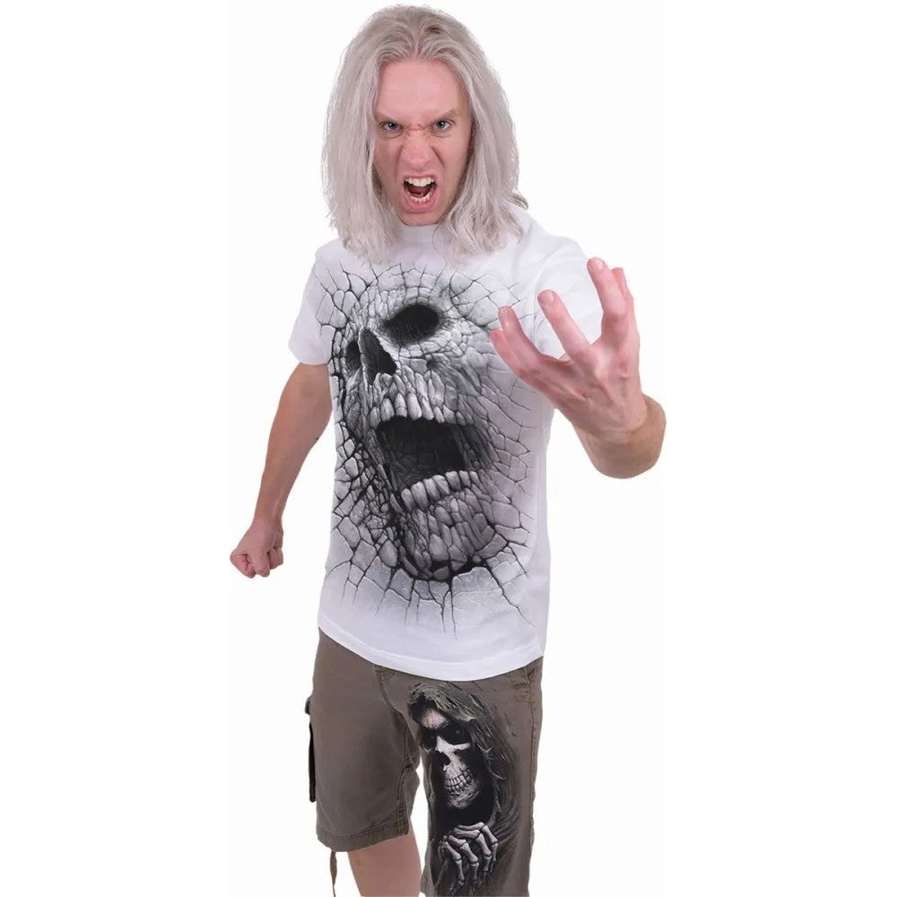 White - Side - Spiral Direct Unisex Adult Cracking Up T-Shirt