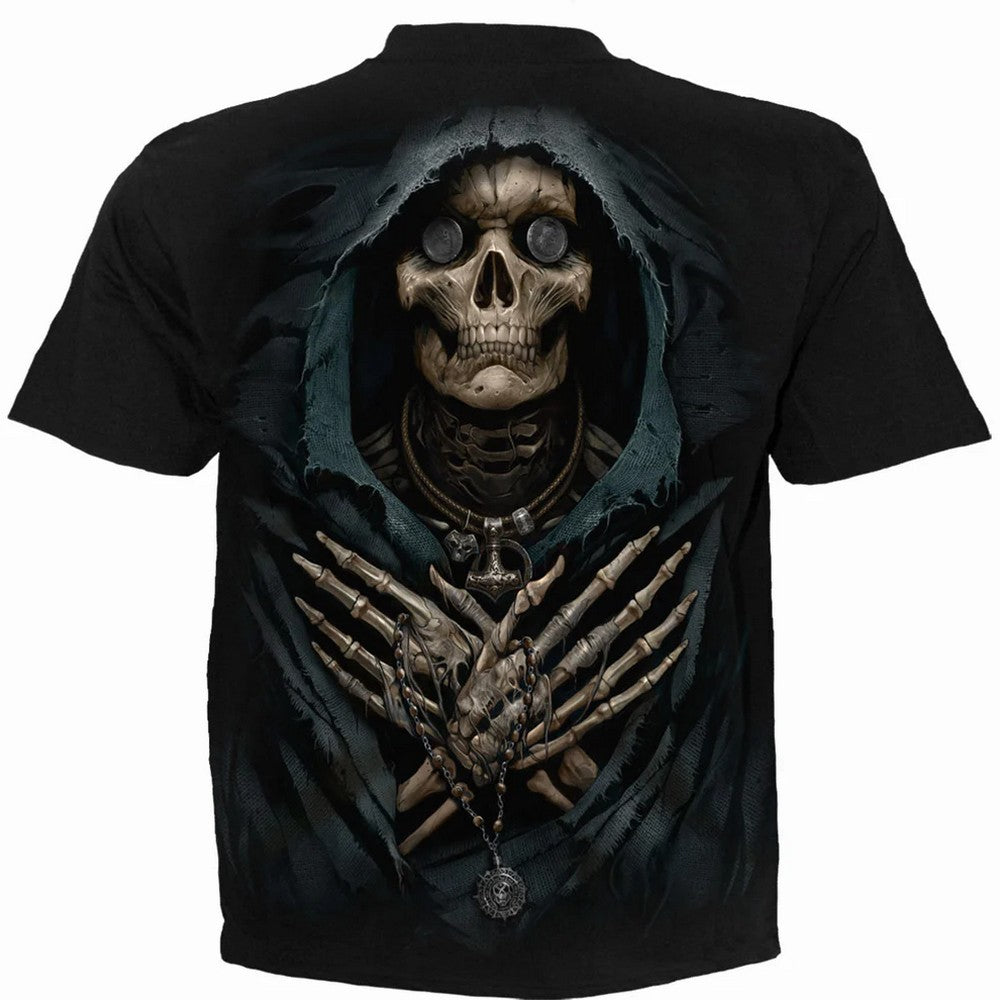 Black - Back - Spiral Direct Unisex Adult Ferryman T-Shirt