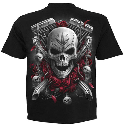 Black - Back - Spiral Direct Unisex Adult Dotd Bikers Short-Sleeved T-Shirt
