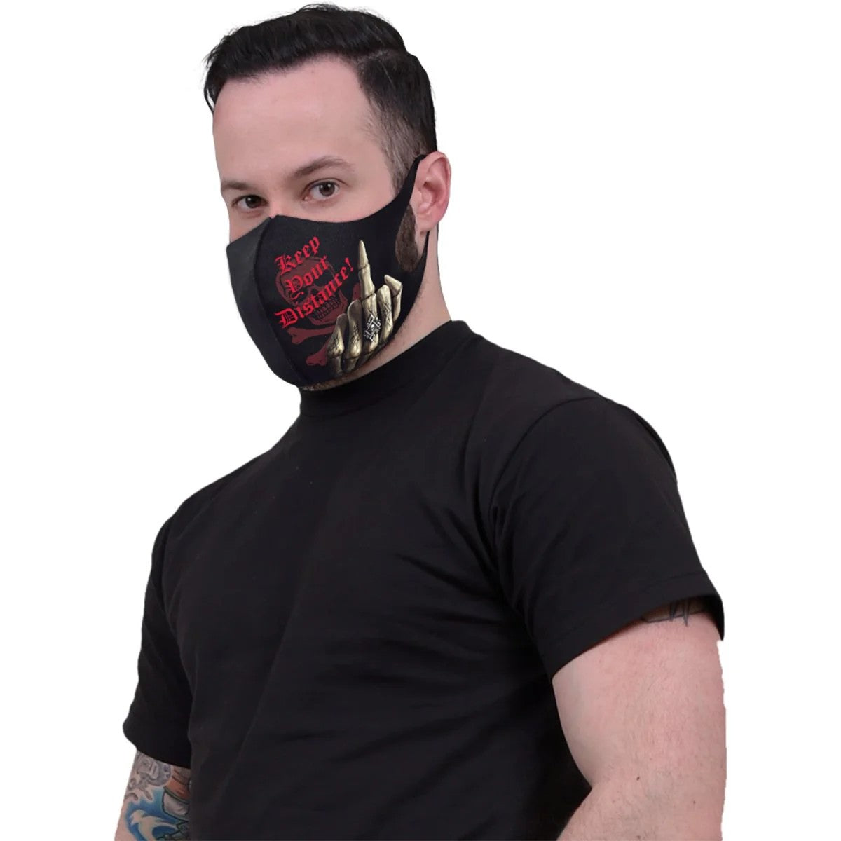 Black - Back - Spiral Direct Keep Your Distance Face Mask