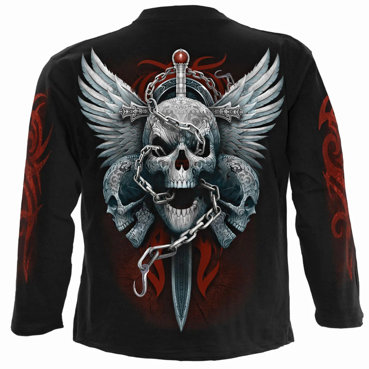 Black - Back - Spiral Direct Unisex Adult Enchained Soul Long-Sleeved T-Shirt