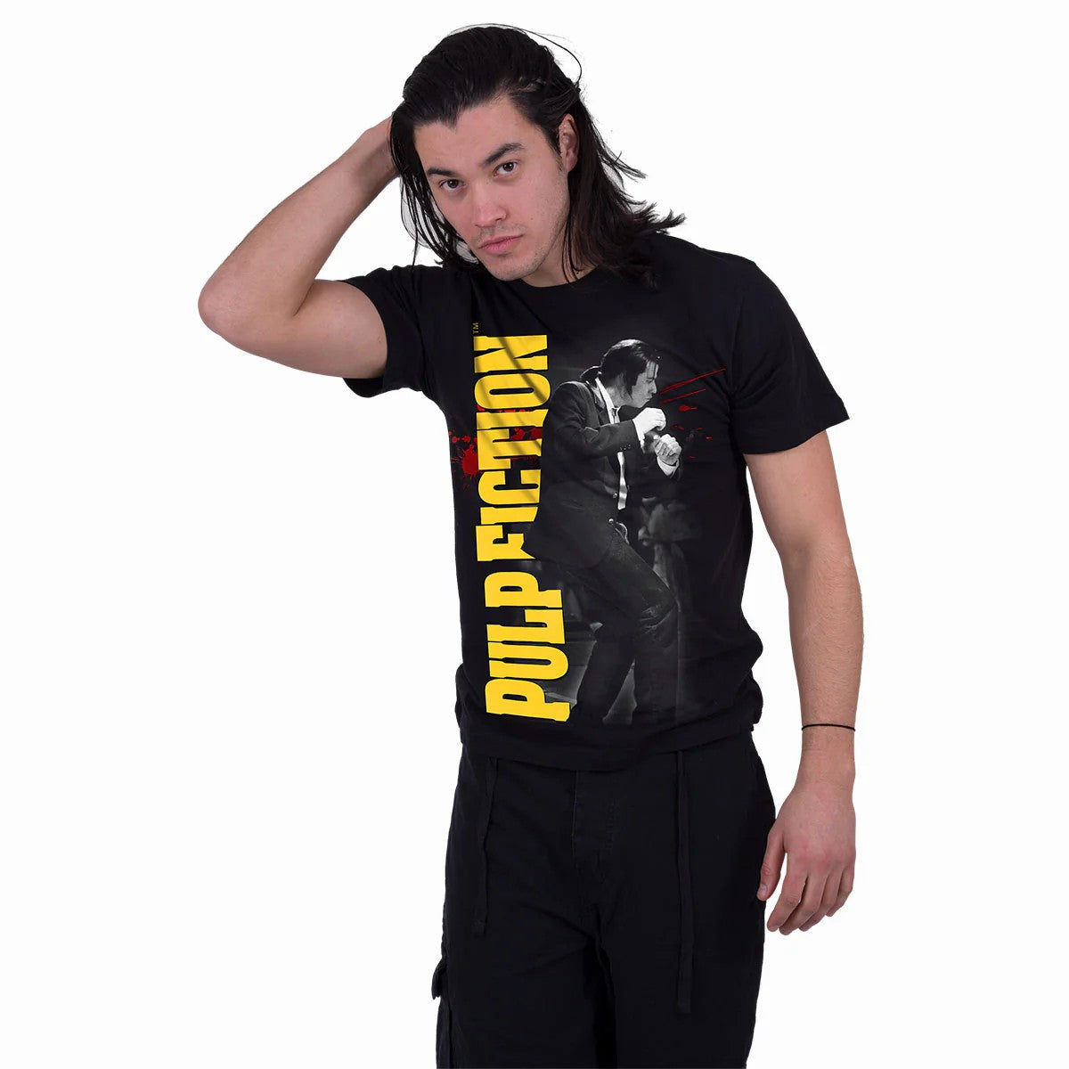 Black - Back - Spiral Direct Unisex Adult Dance Pulp Fiction T-Shirt