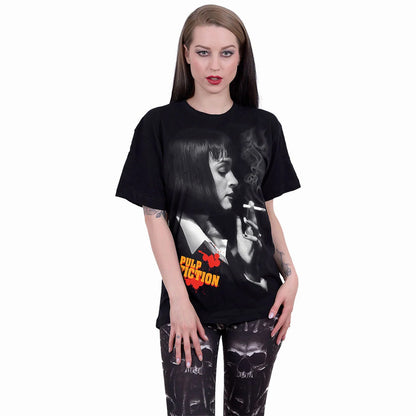 Black - Back - Spiral Direct Unisex Adult Smoke Pulp Fiction T-Shirt