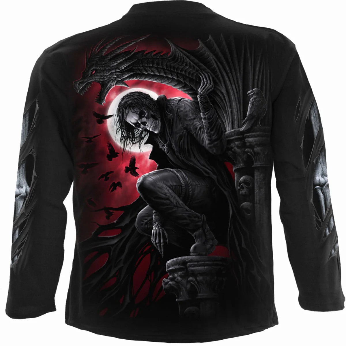 Black - Back - Spiral Direct Unisex Adult Night Stalker Long-Sleeved T-Shirt