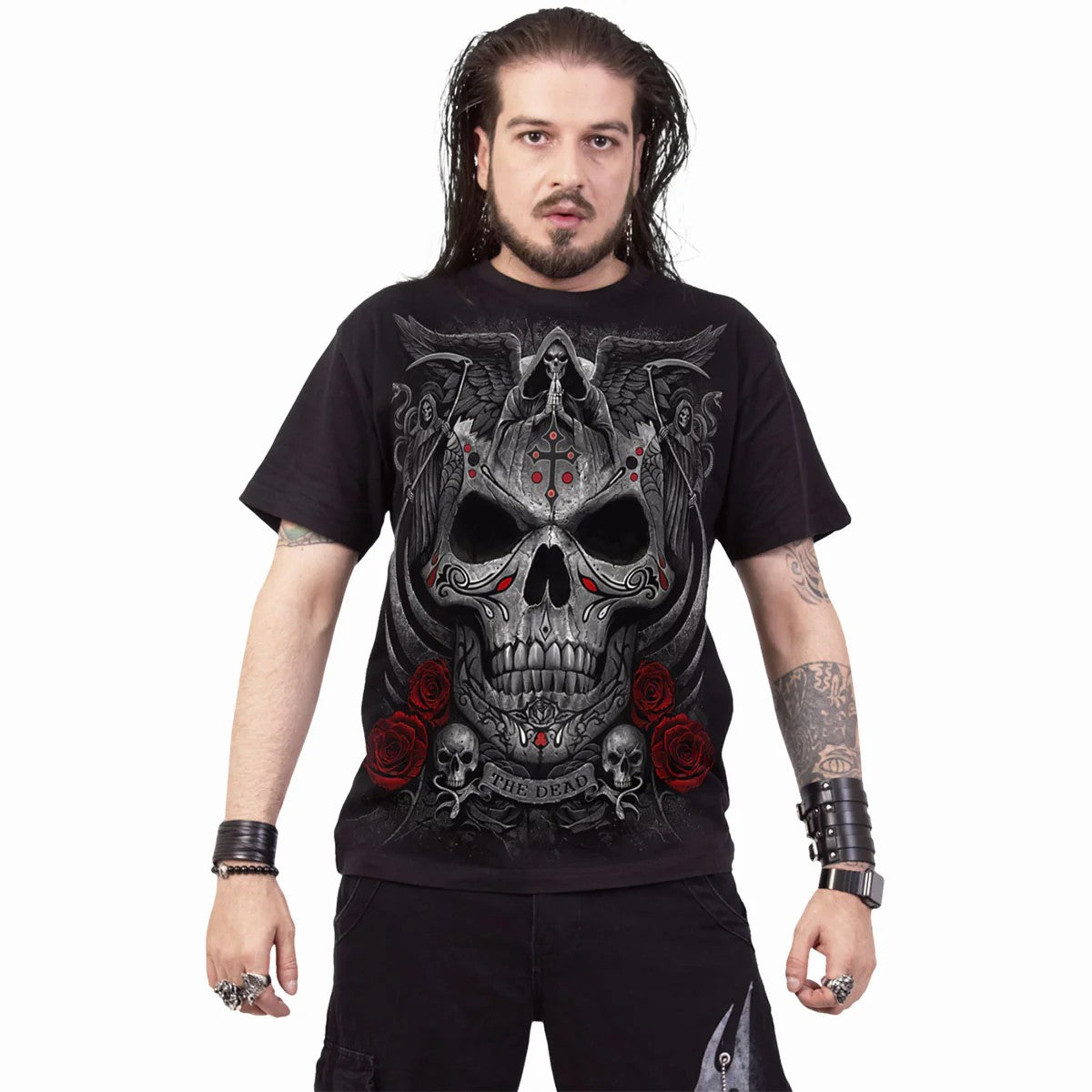 Black - Side - Spiral Direct Unisex Adult The Dead T-Shirt