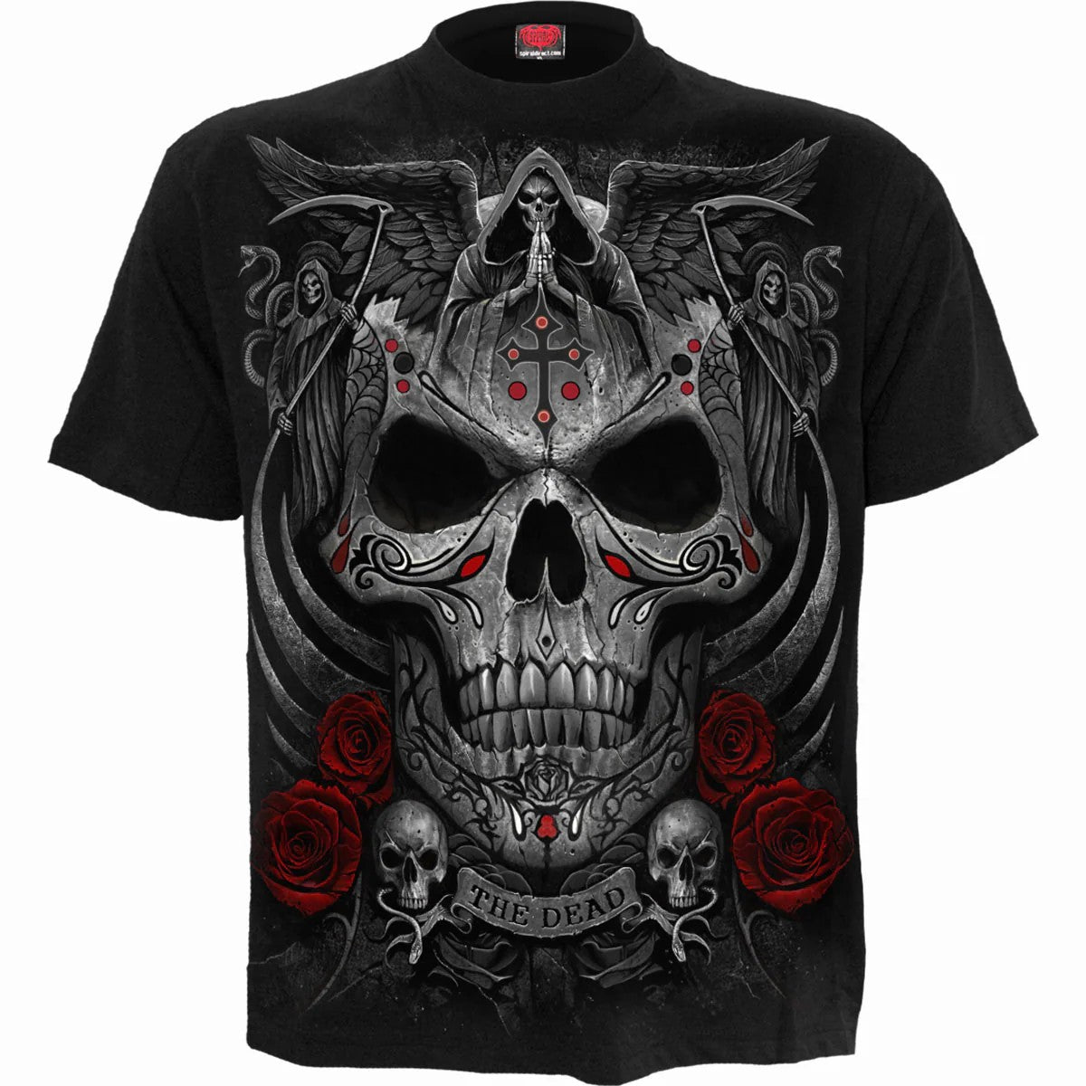 Black - Front - Spiral Direct Unisex Adult The Dead T-Shirt