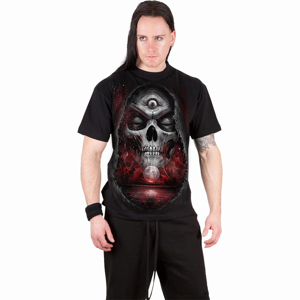 Black - Side - Spiral Direct Unisex Adult Third Eye Awakening T-Shirt