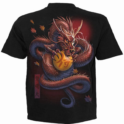 Black - Back - Spiral Direct Unisex Adult Samurai T-Shirt