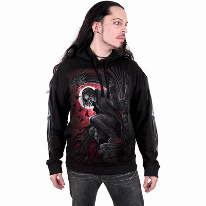 Black - Side - Spiral Direct Unisex Adult Night Stalker Hoodie