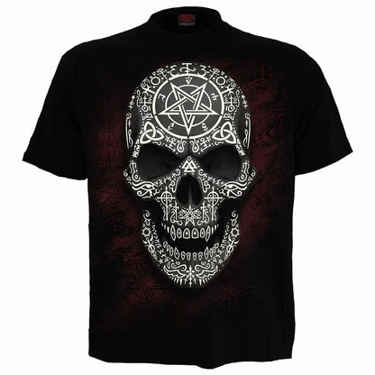 Black - Back - Spiral Direct Unisex Adult Gothic Runes Glow In The Dark T-Shirt