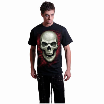 Black - Side - Spiral Direct Unisex Adult Gothic Runes Glow In The Dark T-Shirt