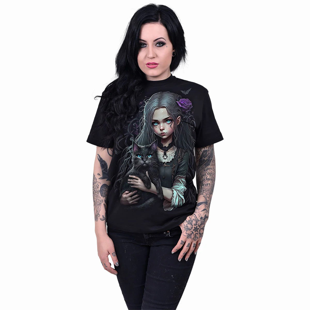 Black - Back - Spiral Direct Unisex Adult Goth Familiar T-Shirt