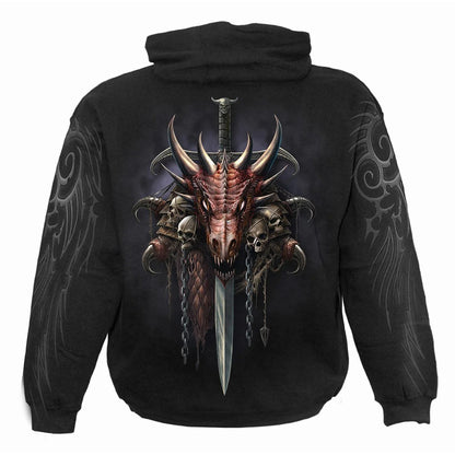 Black - Back - Spiral Direct Unisex Adult Draco Unleashed Hoodie