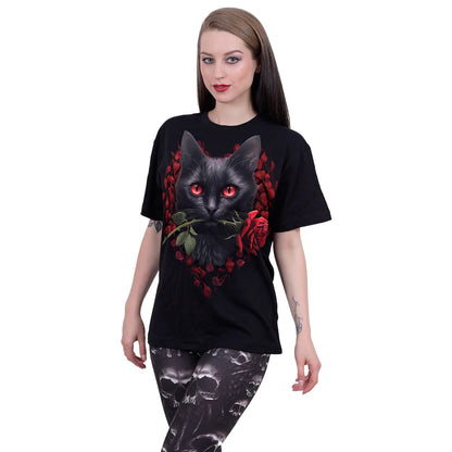 Black - Back - Spiral Direct Unisex Adult Cat´s Love T-Shirt
