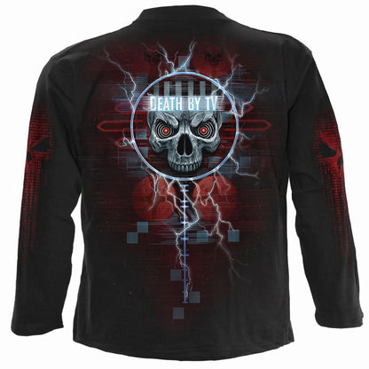 Black - Back - Spiral Direct Unisex Adult Death By Tv Long-Sleeved T-Shirt