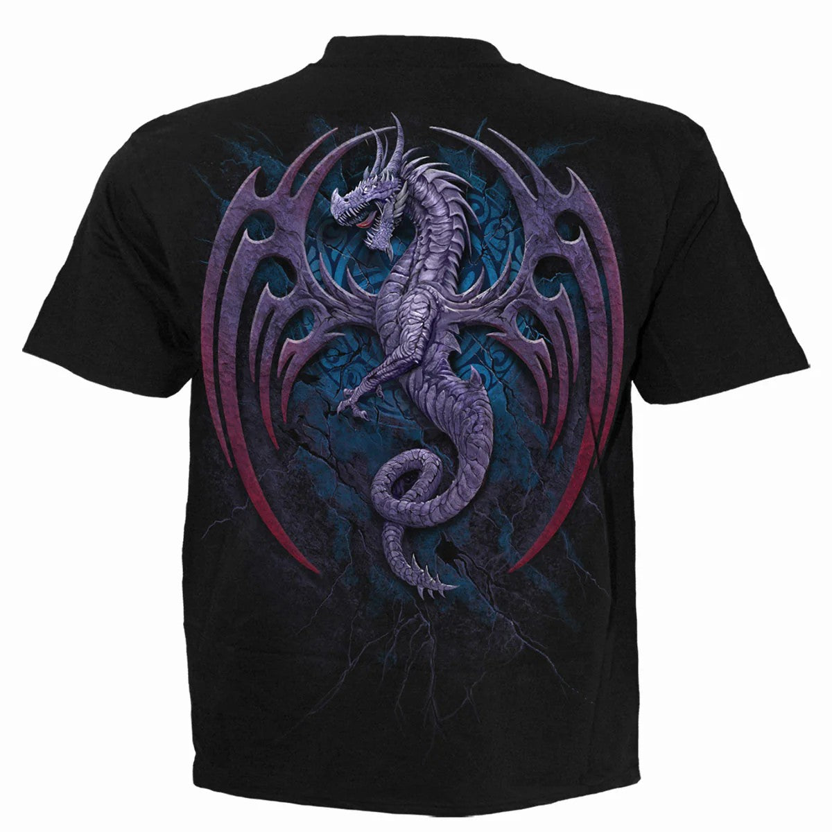 Black - Back - Spiral Direct Unisex Adult Dragon Borne Short-Sleeved T-Shirt