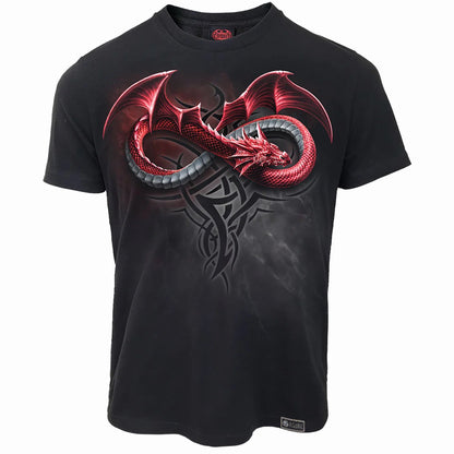 Black - Front - Spiral Direct Unisex Adult Infinity Dragons Short-Sleeved T-Shirt