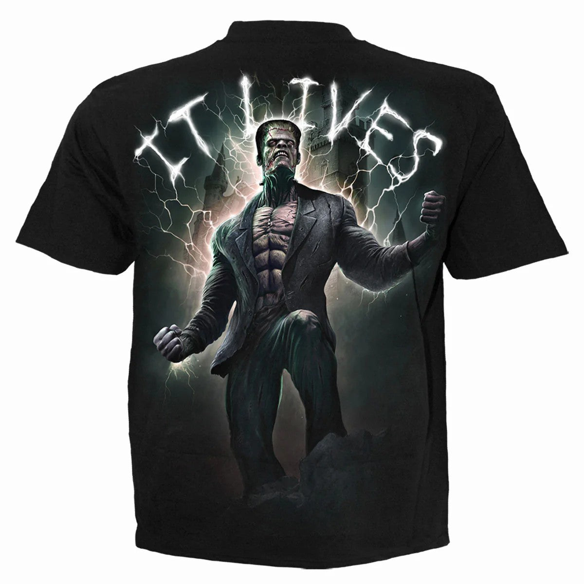 Black - Back - Spiral Direct Unisex Adult It Lives T-Shirt