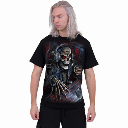 Black - Side - Spiral Direct Unisex Adult PC Gamer T-Shirt