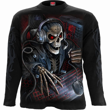 Black - Front - Spiral Direct Unisex Adult PC Gamer Long-Sleeved T-Shirt