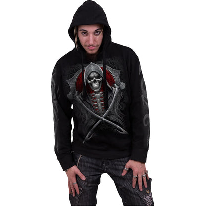 Black - Side - Spiral Direct Unisex Adult Reaper´s Portal Hoodie