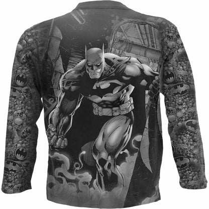Black - Back - Batman Unisex Adult Vengeance Wrap Long-Sleeved T-Shirt