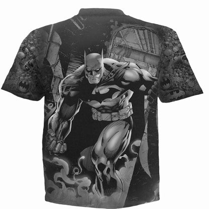Black - Back - Batman Unisex Adult Vengeance Wrap T-Shirt