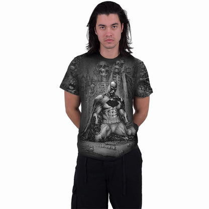 Black - Side - Batman Unisex Adult Vengeance Wrap T-Shirt