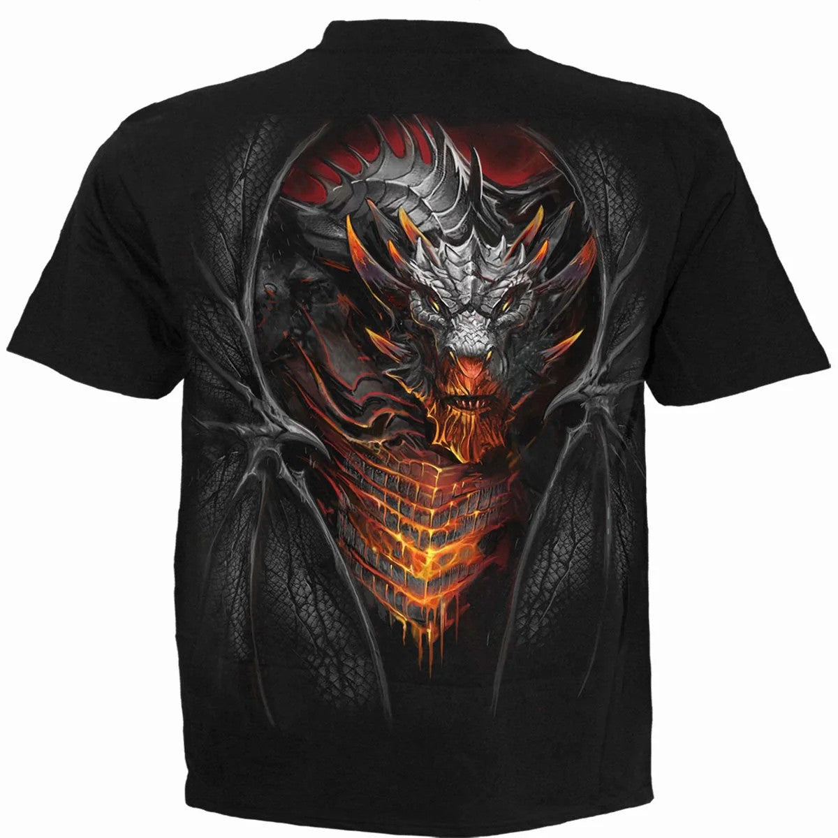 Black - Back - Spiral Direct Childrens-Kids Draconis T-Shirt